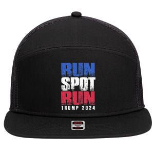 Run Spot Run Run Spot Run 7 Panel Mesh Trucker Snapback Hat