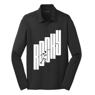 Rocky Stairs Silk Touch Performance Long Sleeve Polo