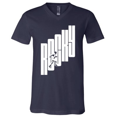 Rocky Stairs V-Neck T-Shirt