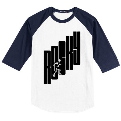 Rocky Stairs Baseball Sleeve Shirt