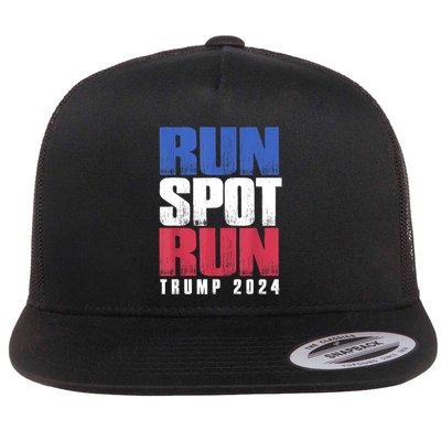 Run Spot Run Run Spot Run Flat Bill Trucker Hat
