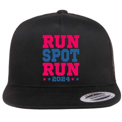 Run Spot Run Run Spot Run Flat Bill Trucker Hat