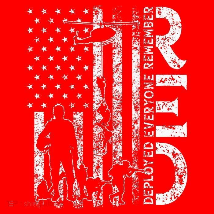 red soldiers remember everyone deployed military support T-Shirt