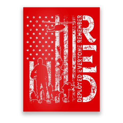 red soldiers remember everyone deployed military support Poster