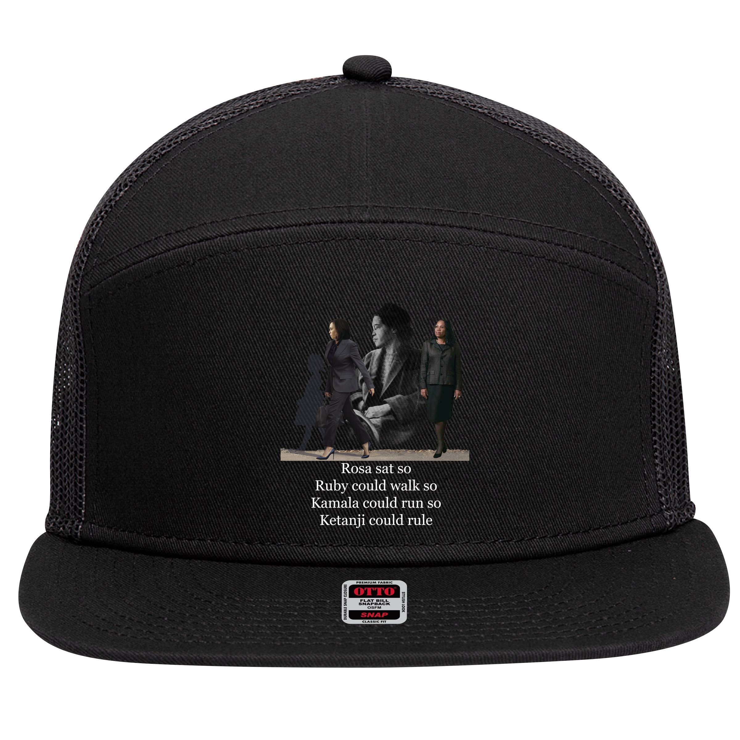 Rosa Sat Ruby Walk Kamala Run Ketanji Rule 7 Panel Mesh Trucker Snapback Hat