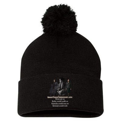 Rosa Sat Ruby Walk Kamala Run Ketanji Rule Pom Pom 12in Knit Beanie