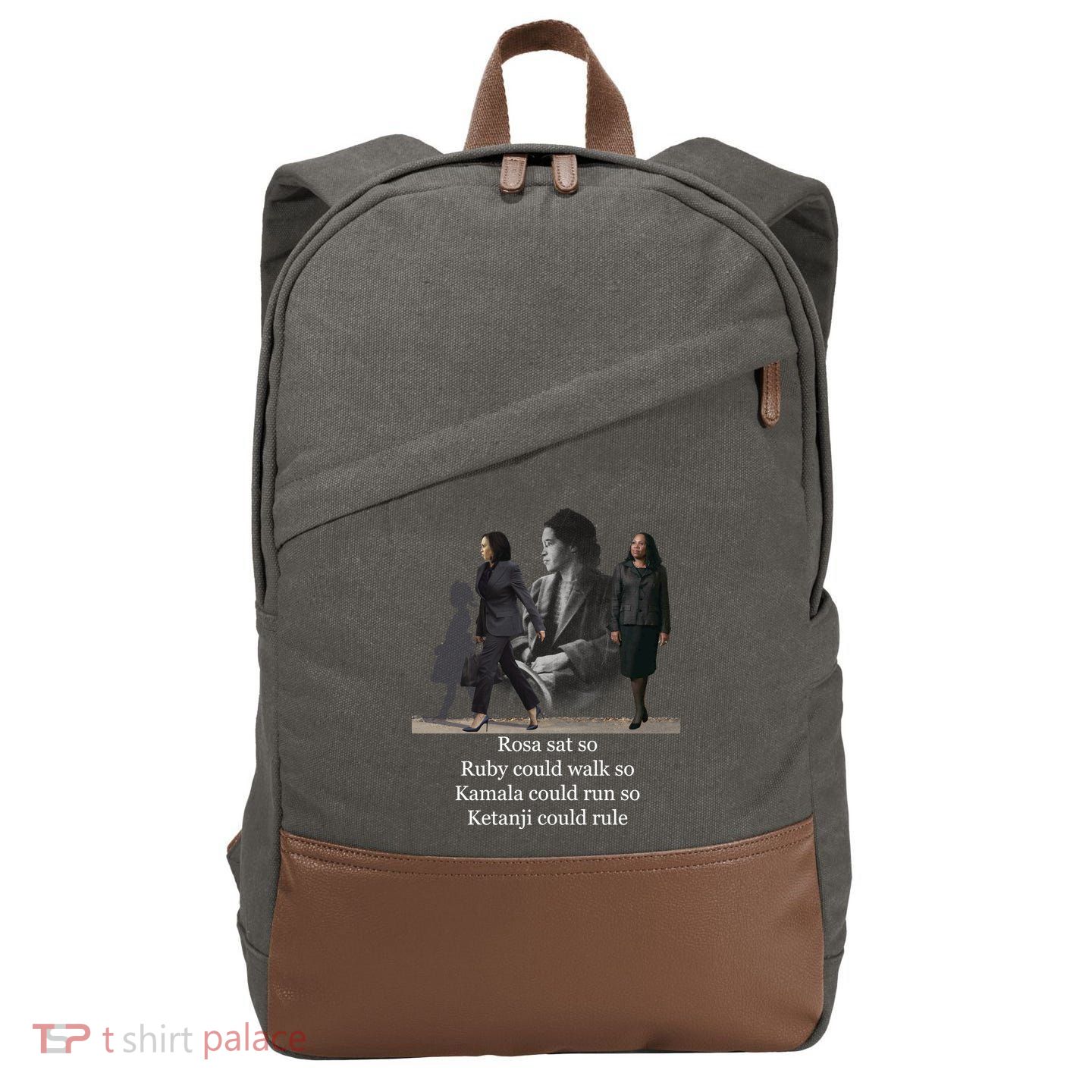 Rosa Sat Ruby Walk Kamala Run Ketanji Rule Cotton Canvas Backpack