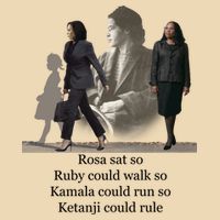 Rosa Sat Ruby Walk Kamala Run Ketanji Rule V-Neck T-Shirt