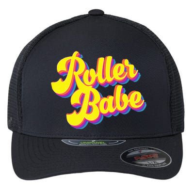 Roller Skate Retro 70s Derby Skater Babe Roller Disco Flexfit Unipanel Trucker Cap