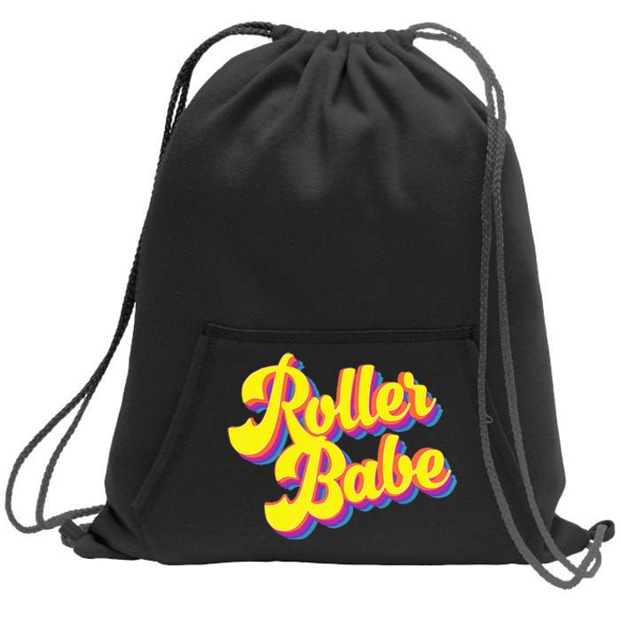 Roller Skate Retro 70s Derby Skater Babe Roller Disco Sweatshirt Cinch Pack Bag