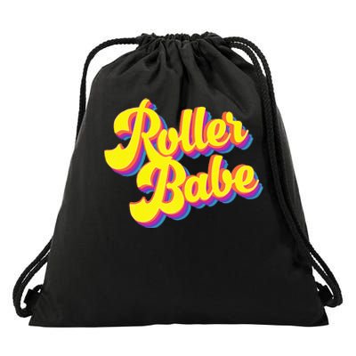 Roller Skate Retro 70s Derby Skater Babe Roller Disco Drawstring Bag