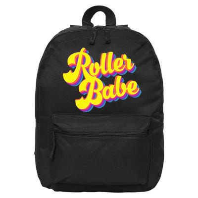 Roller Skate Retro 70s Derby Skater Babe Roller Disco 16 in Basic Backpack