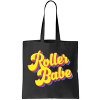 Roller Skate Retro 70s Derby Skater Babe Roller Disco Tote Bag