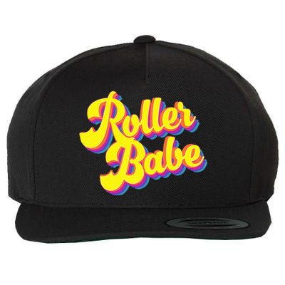 Roller Skate Retro 70s Derby Skater Babe Roller Disco Wool Snapback Cap