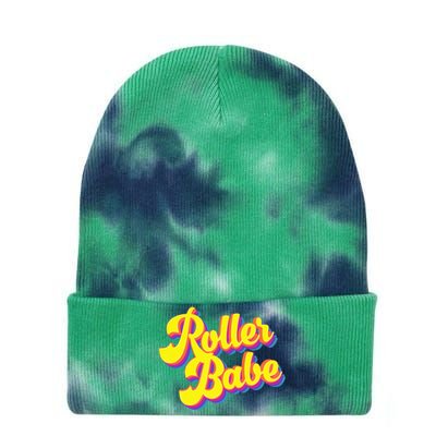 Roller Skate Retro 70s Derby Skater Babe Roller Disco Tie Dye 12in Knit Beanie