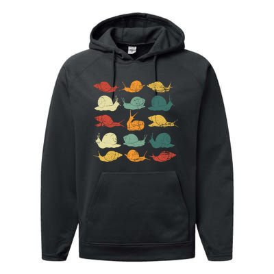 Retro Snail Performance Fleece Hoodie