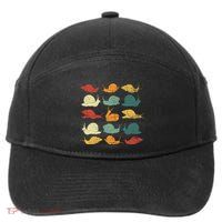 Retro Snail 7-Panel Snapback Hat
