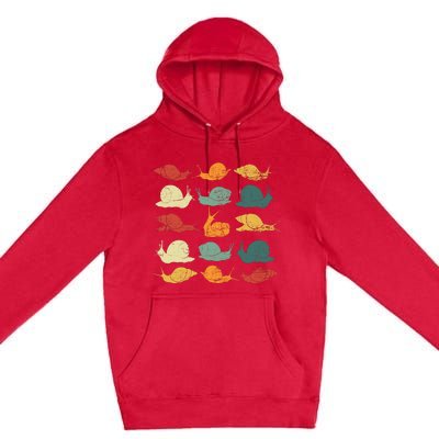 Retro Snail Premium Pullover Hoodie