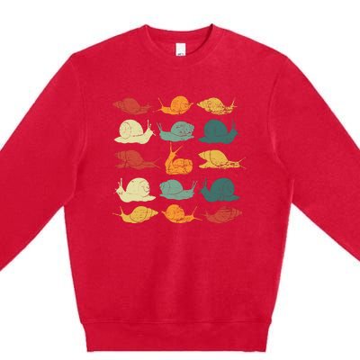 Retro Snail Premium Crewneck Sweatshirt