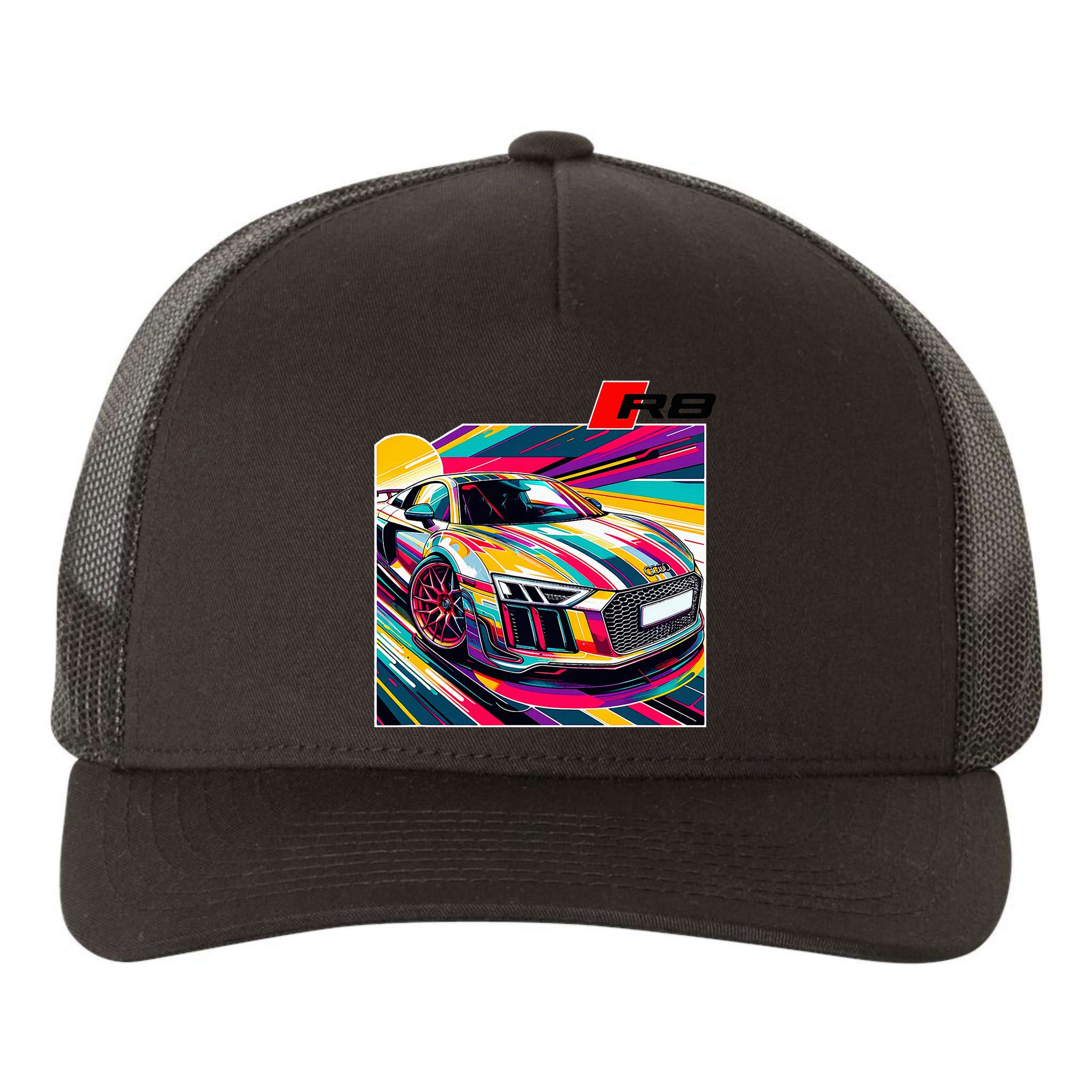 R8 Supercar Yupoong Adult 5-Panel Trucker Hat