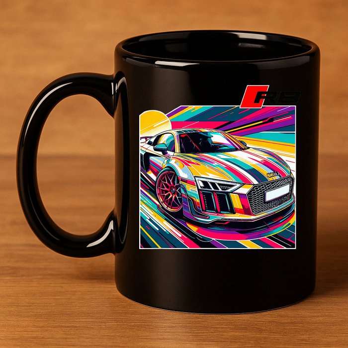 R8 Supercar 11oz C Handle Ceramic Mug