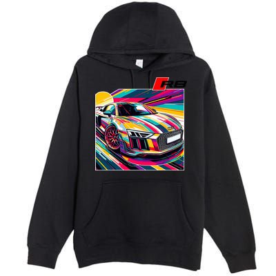 R8 Supercar Premium Pullover Hoodie