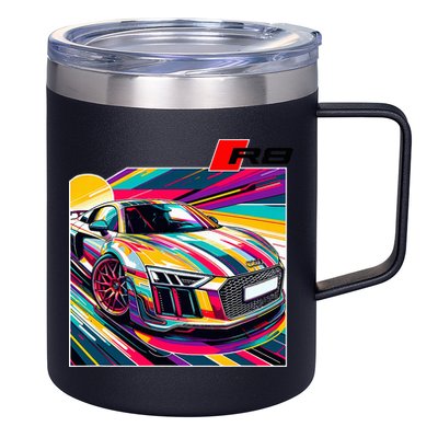 R8 Supercar 12oz Stainless Steel Coffee Mug