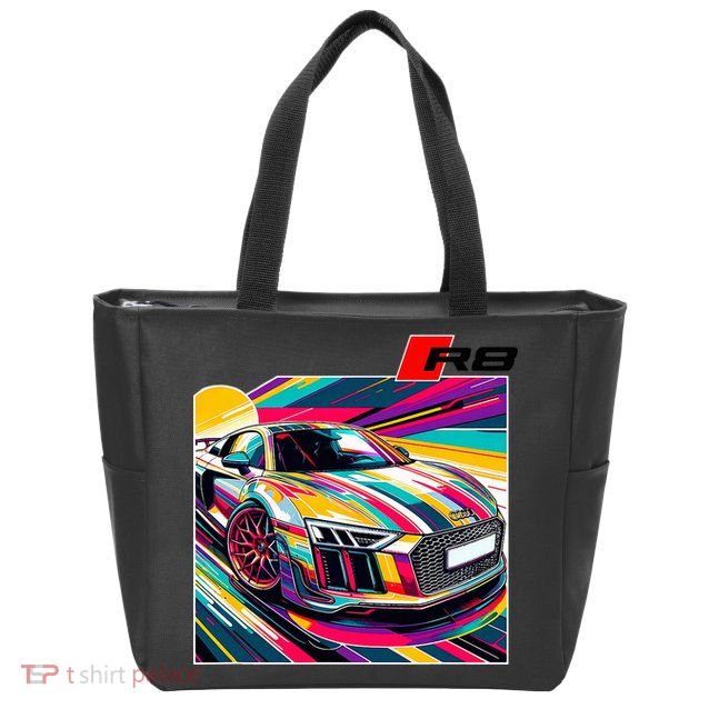 R8 Supercar Zip Tote Bag