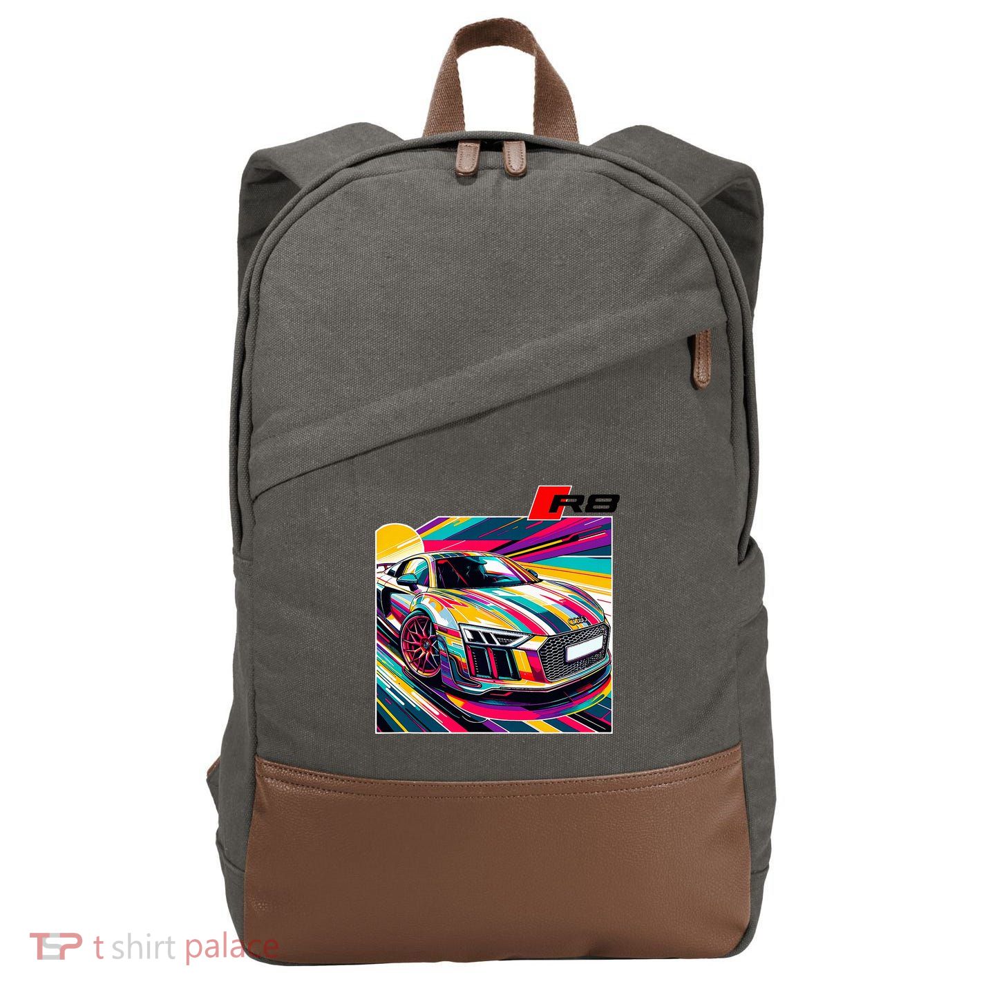 R8 Supercar Cotton Canvas Backpack
