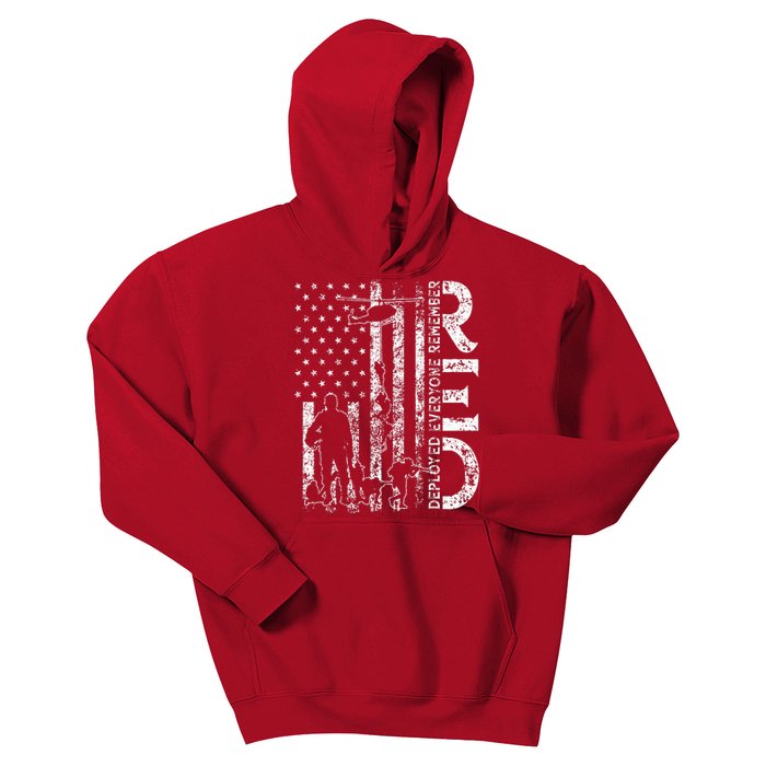 R.E.D. Soldiers Remember Everyone Deployed Military Support Kids Hoodie