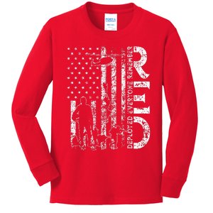 R.E.D. Soldiers Remember Everyone Deployed Military Support Kids Long Sleeve Shirt