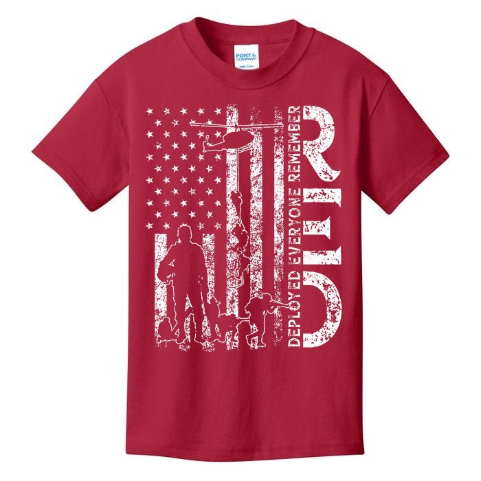 R.E.D. Soldiers Remember Everyone Deployed Military Support Kids T-Shirt