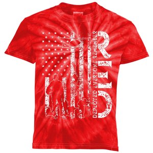 R.E.D. Soldiers Remember Everyone Deployed Military Support Kids Tie-Dye T-Shirt