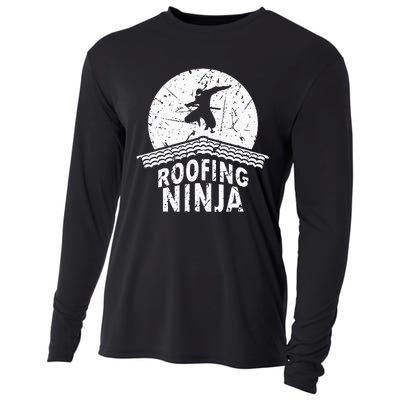 Roofing Slating Roofer Slater Wo I Funny Ninja Gift Cooling Performance Long Sleeve Crew