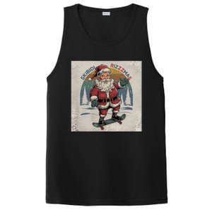 Retro Skibid.I Rizzmas Funny Santa Clause Skating Board PosiCharge Competitor Tank