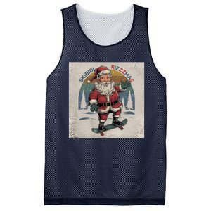 Retro Skibid.I Rizzmas Funny Santa Clause Skating Board Mesh Reversible Basketball Jersey Tank