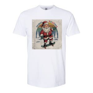 Retro Skibid.I Rizzmas Funny Santa Clause Skating Board Softstyle CVC T-Shirt