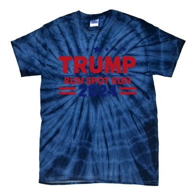 Run Spot Run Funny Donald Trump Debate Quote 2024 Kamala Tie-Dye T-Shirt