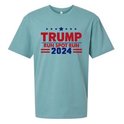 Run Spot Run Funny Donald Trump Debate Quote 2024 Kamala Sueded Cloud Jersey T-Shirt