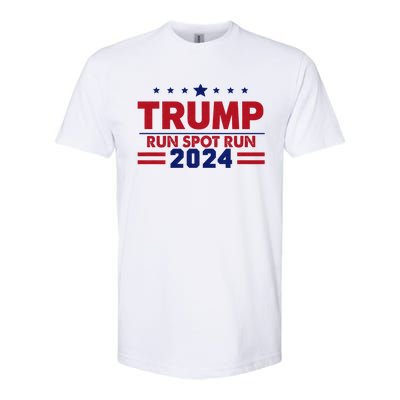 Run Spot Run Funny Donald Trump Debate Quote 2024 Kamala Softstyle CVC T-Shirt