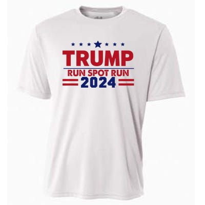 Run Spot Run Funny Donald Trump Debate Quote 2024 Kamala Cooling Performance Crew T-Shirt