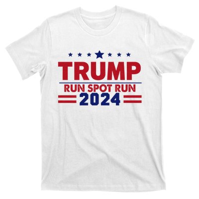 Run Spot Run Funny Donald Trump Debate Quote 2024 Kamala T-Shirt