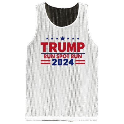 Run Spot Run Funny Donald Trump Debate Quote 2024 Kamala Mesh Reversible Basketball Jersey Tank