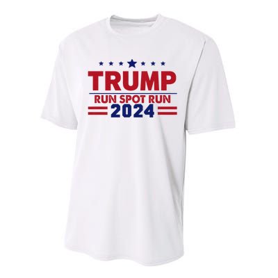 Run Spot Run Funny Donald Trump Debate Quote 2024 Kamala Performance Sprint T-Shirt