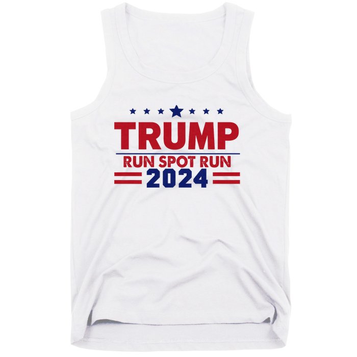 Run Spot Run Funny Donald Trump Debate Quote 2024 Kamala Tank Top