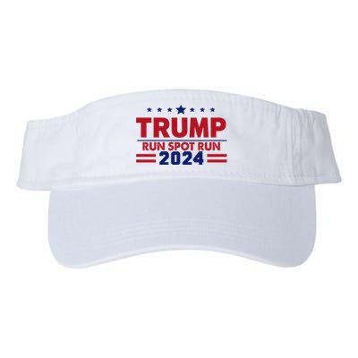 Run Spot Run Funny Donald Trump Debate Quote 2024 Kamala Valucap Bio-Washed Visor