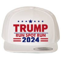 Run Spot Run Funny Donald Trump Debate Quote 2024 Kamala Wool Snapback Cap