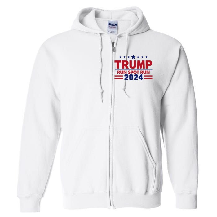 Run Spot Run Funny Donald Trump Debate Quote 2024 Kamala Full Zip Hoodie