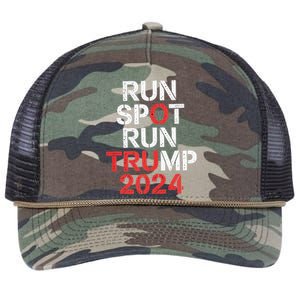 Run Spot Run 2024 Trump Debate Retro Rope Trucker Hat Cap