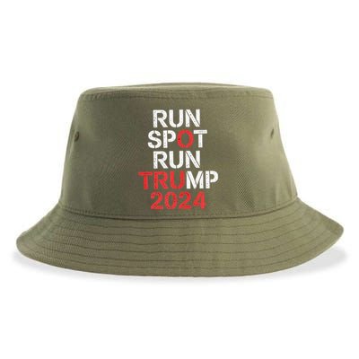 Run Spot Run 2024 Trump Debate Sustainable Bucket Hat